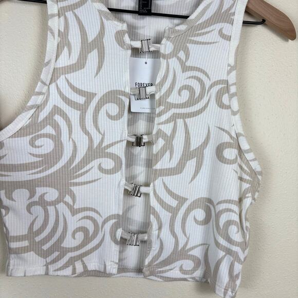 NWT Forever 21 Knit Top Tank Top Size Medium in Multi Walnut - Picture 2 of 5